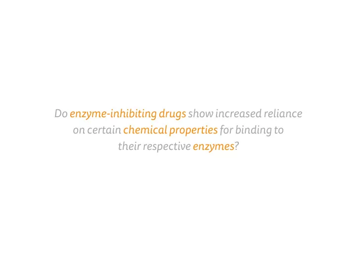 do enzyme inhibiting drugs show increased reliance on