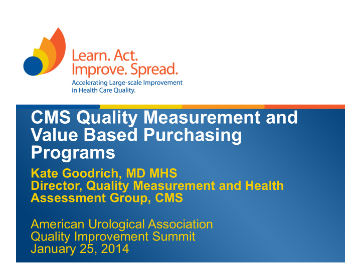 cms quality measurement and value based purchasing