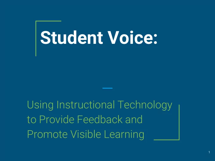 student voice