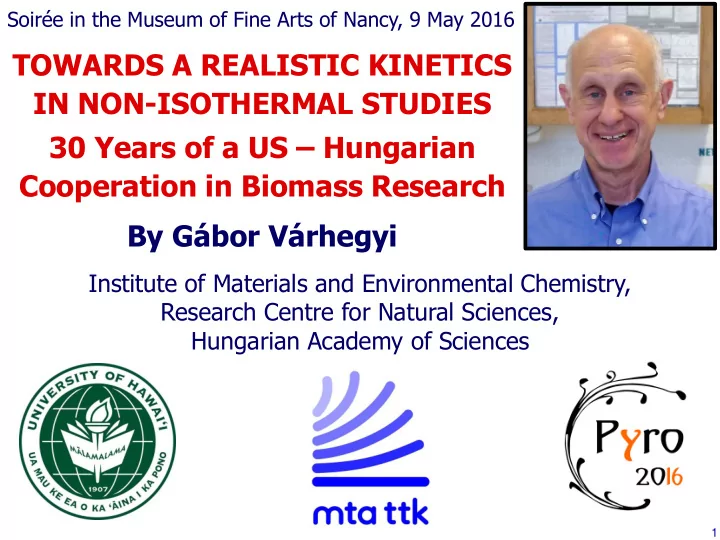 towards a realistic kinetics in non isothermal studies 30