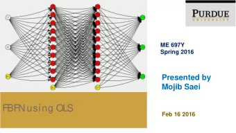 FBFN using OLS  Feb 16 2016  Problem Definition    2 input, single output function used for HW#2