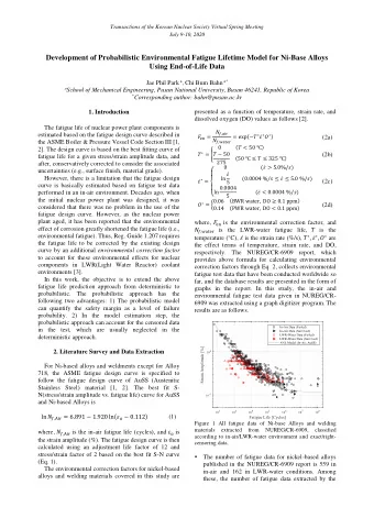 Development of Probabilistic Environmental Fatigue Lifetime Model for Ni-Base Alloys  Using