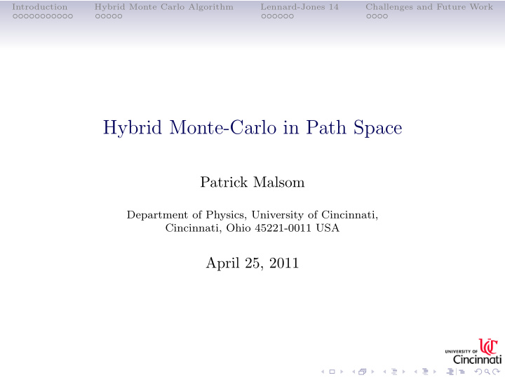 hybrid monte carlo in path space