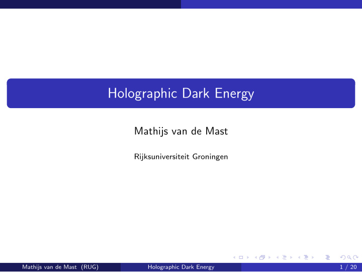 holographic dark energy
