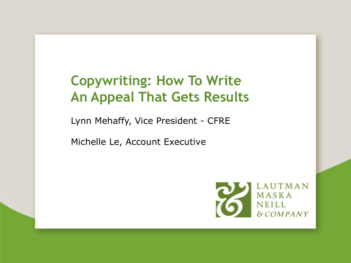 copywriting how to write an appeal that gets results