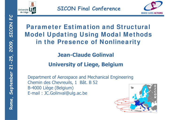 parameter estimation and structural model updating using