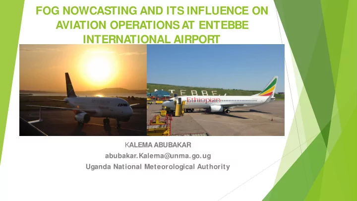 fog nowcasting and its influence on aviation operations