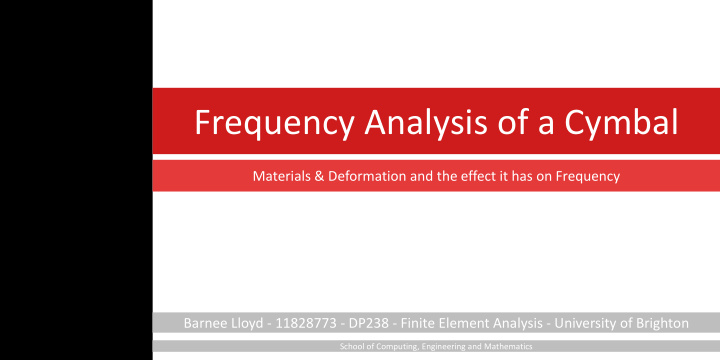 frequency analysis of a cymbal
