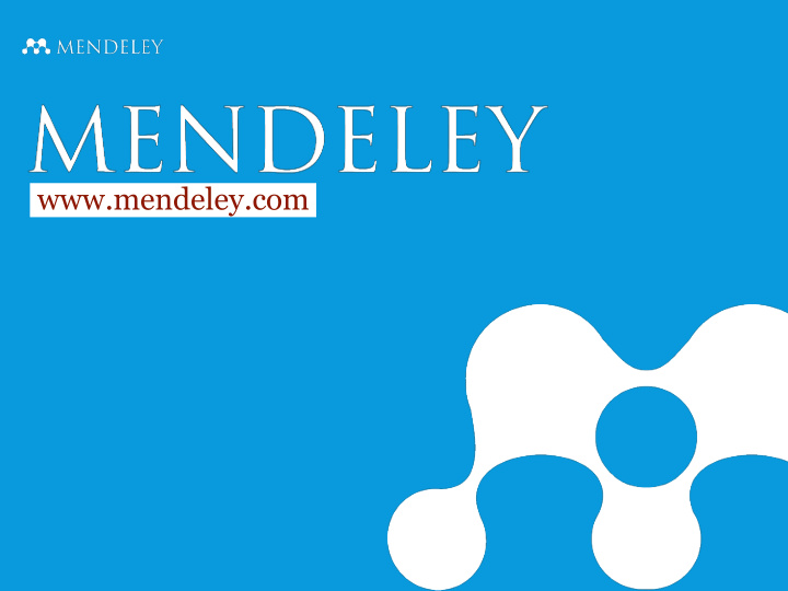 www mendeley com