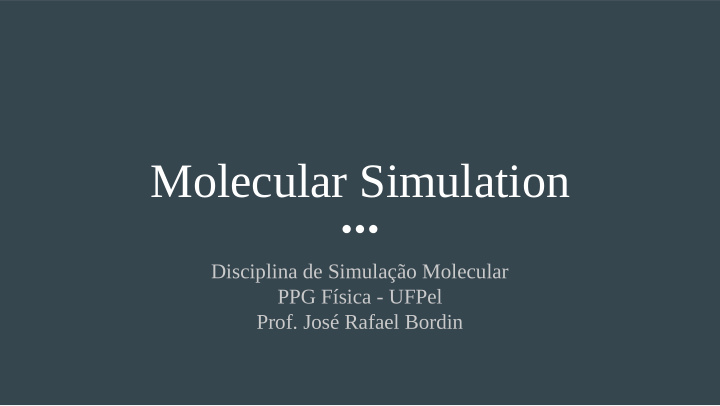 molecular simulation