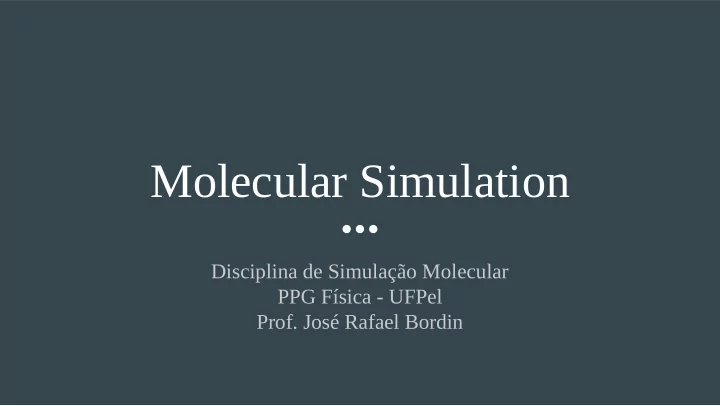 molecular simulation