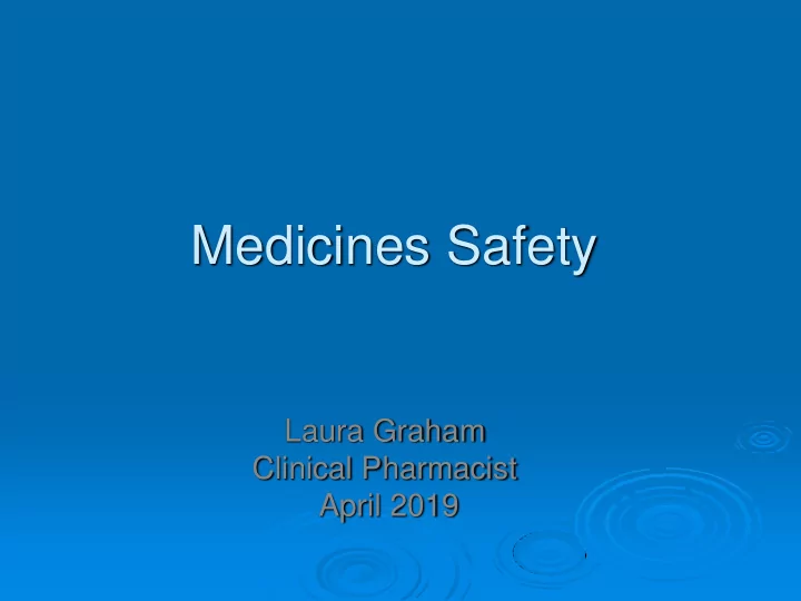 medicines safety