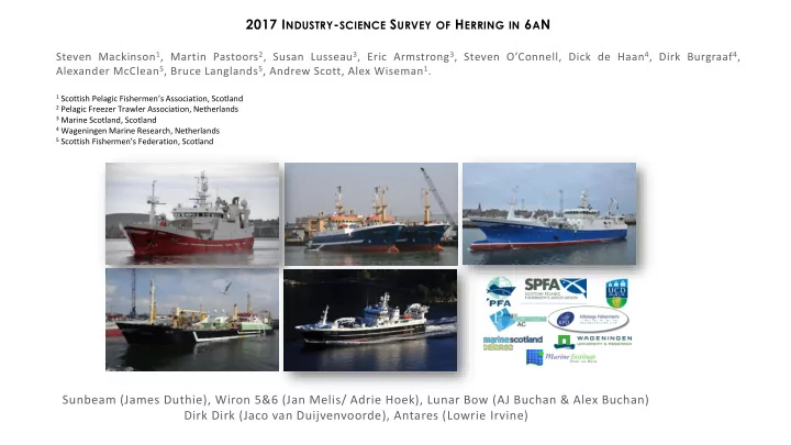 2017 i ndustry science s urvey of h erring in 6 a n