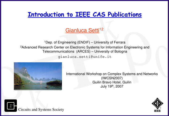 introduction to ieee cas publications introduction to