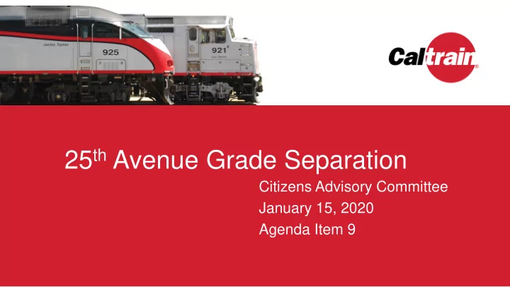 25 th avenue grade separation