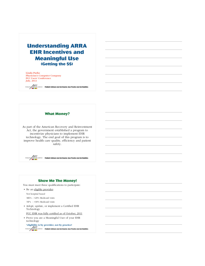 understanding arra ehr incentives and meaningful use