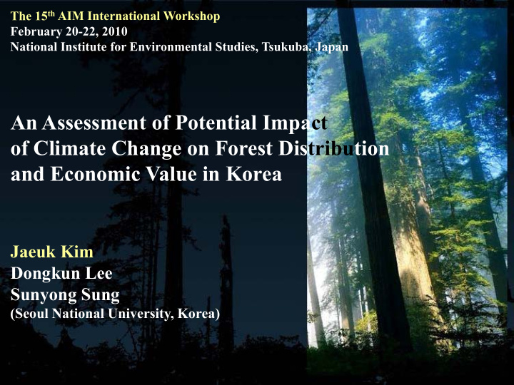 an assessment of potential impact of climate change on