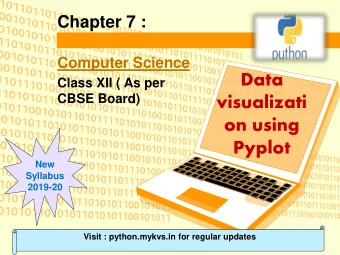 Data  Class XII ( As per  CBSE Board)  visualizati  on using  Pyplot  New  Syllabus  2019-20  Visit