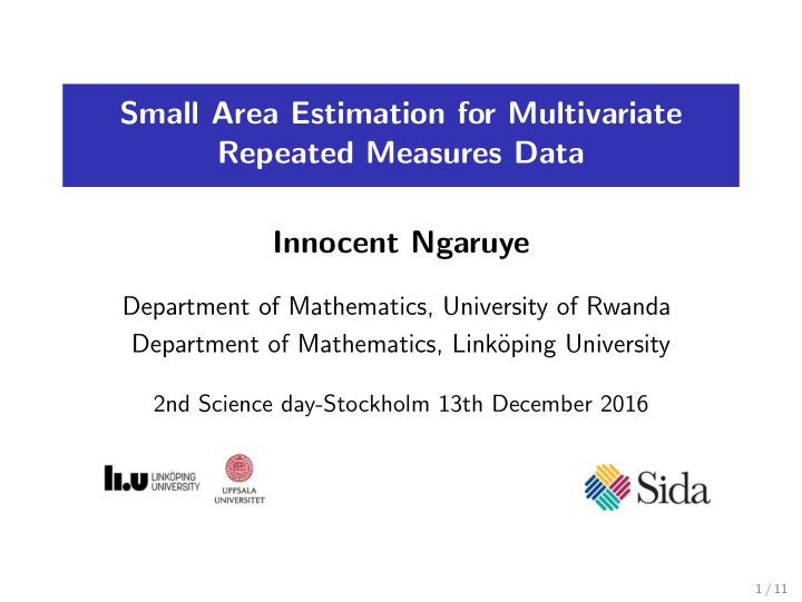 small area estimation for multivariate repeated measures