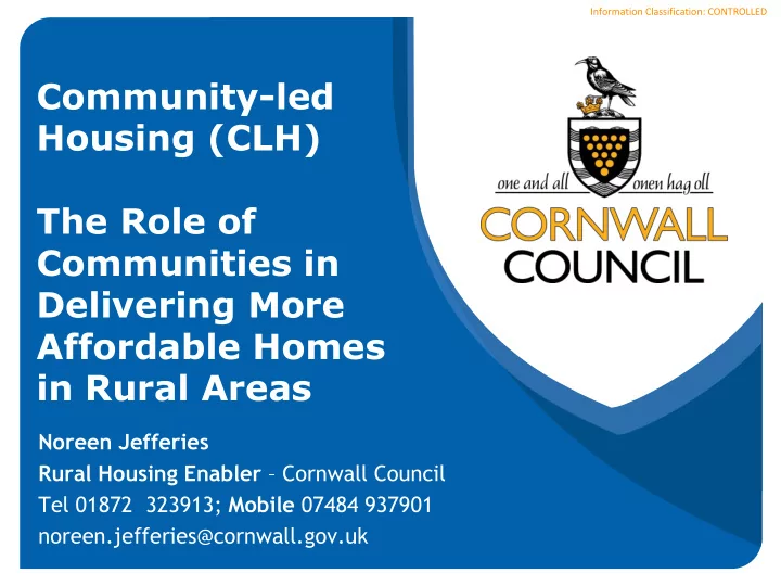 the role of communities in delivering more affordable