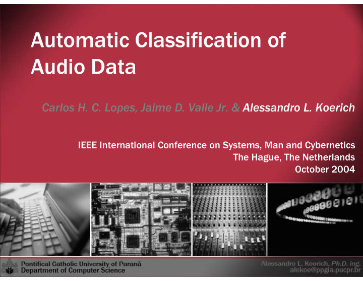 automatic classification of automatic classification of