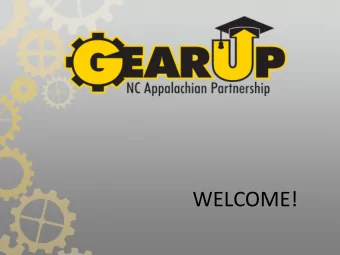 WELCOME!  Under NACACHE  (NC Appalachian Collaborative for Higher Education)  Timeline of GEAR UP