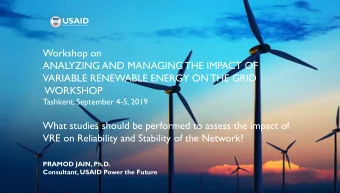WORKSHOP  Tashkent, September 4-5, 2019  What studies should be performed to assess the impact of