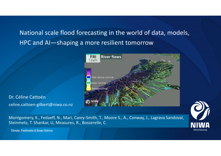 national scale flood forecasting in the world of data