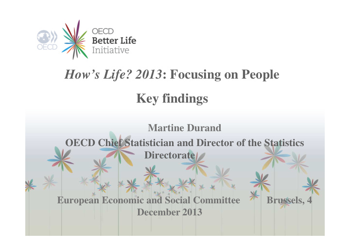 how s life 2013 focusing on people key findings