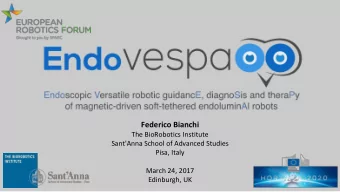 Federico Bianchi  The BioRobotics Institute  Sant'Anna School of Advanced Studies  Pisa, Italy