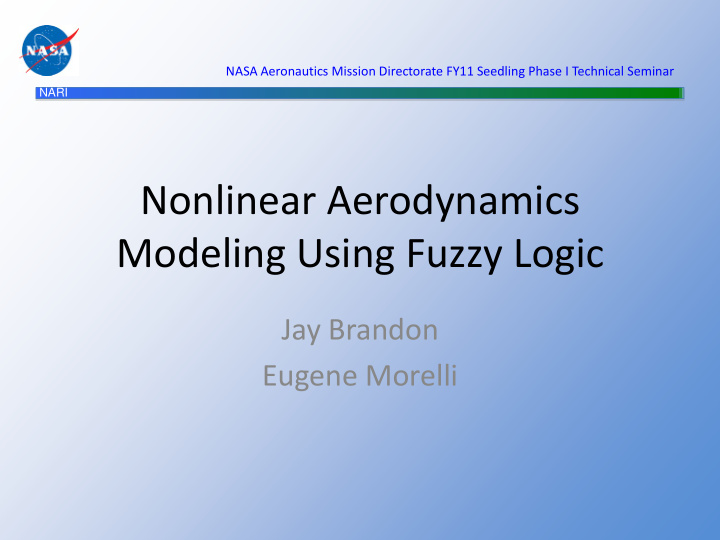 nonlinear aerodynamics modeling using fuzzy logic