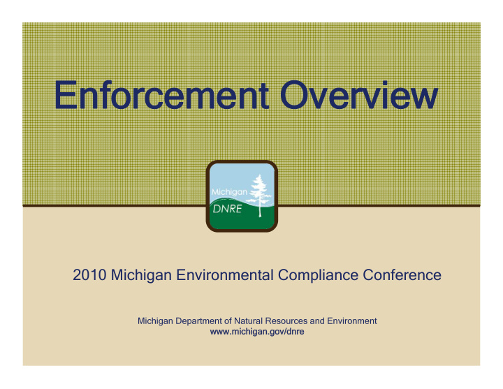 enforcement overview enforcement overview