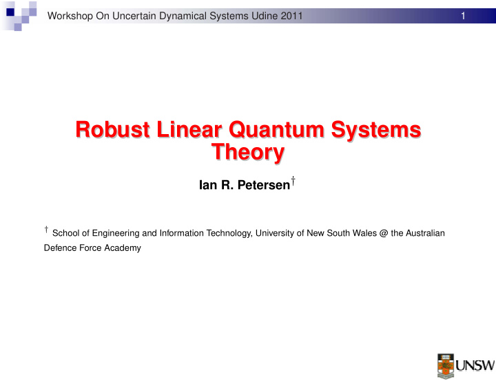 robust linear quantum systems robust linear quantum