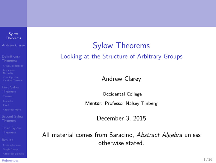 sylow theorems