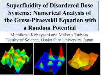 Superfluidity of Disordered Bose  Systems: Numerical Analysis of  the Gross-Pitaevskii Equation