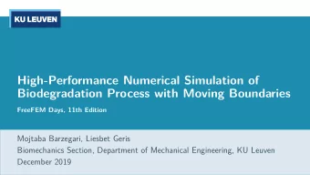 High-Performance Numerical Simulation of  Biodegradation Process with Moving Boundaries  FreeFEM
