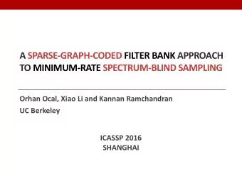 A  SPARSE-GRAPH-CODED  FILTER  BANK  APPROACH    TO  MINIMUM-RATE