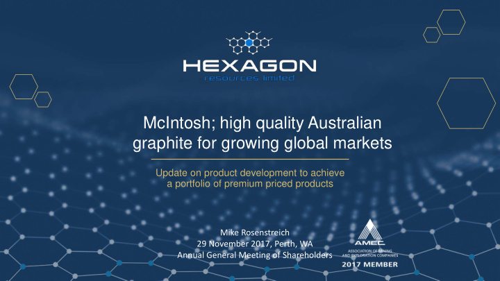 mcintosh high quality australian graphite for growing
