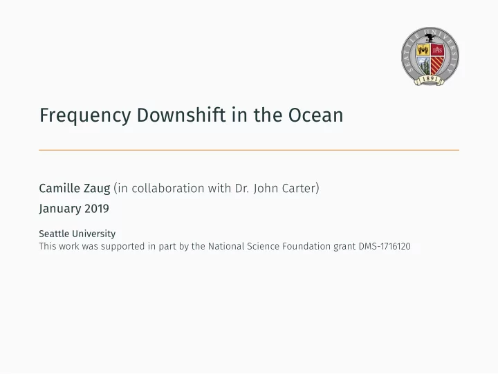frequency downshift in the ocean