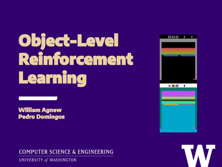 object level reinforcement learning