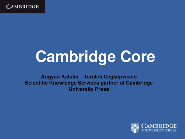 cambridge core