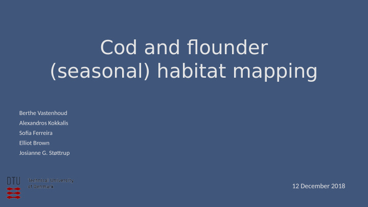 cod and fmounder seasonal habitat mapping