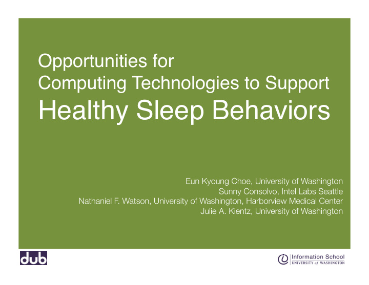 healthy sleep behaviors
