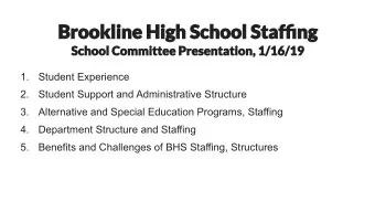 1.  Student Experience  2.  Student Support and Administrative Structure  3.  Alternative and