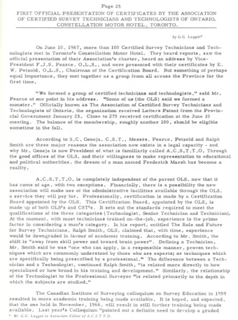 by G.G. L eggat*  O n  J u n e  1 0 ,  1 9 6 7 ,  m o r e  t h a n  1 0 0  C e r t i f i e d  S u r