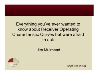 Everything youve ever wanted to  know about Receiver Operating  Characteristic Curves but were