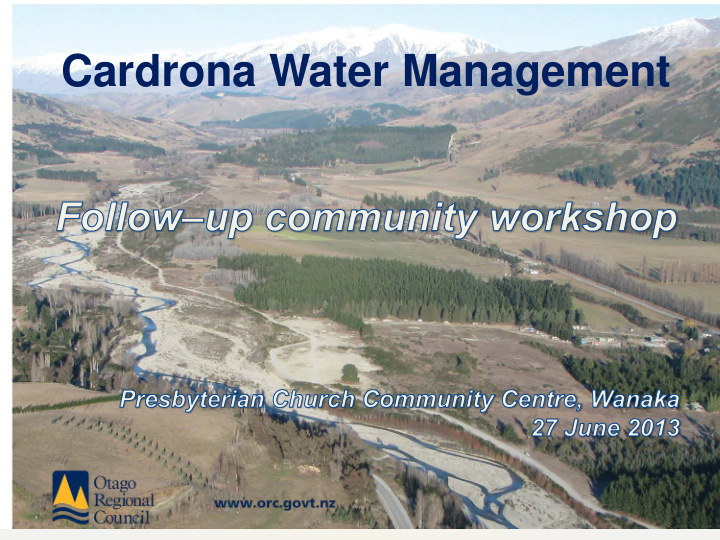 cardrona water management