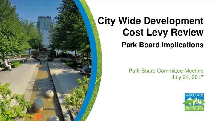 cost levy review
