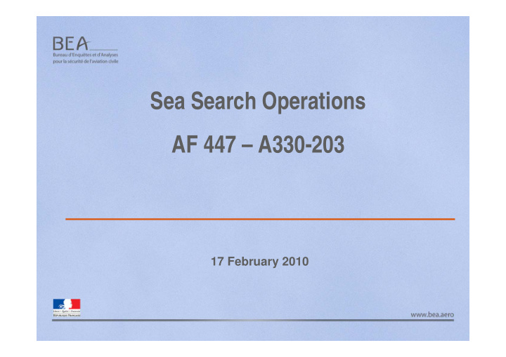 sea search operations af 447 a330 203