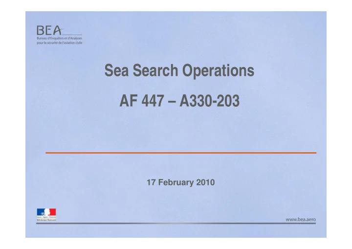 sea search operations af 447 a330 203